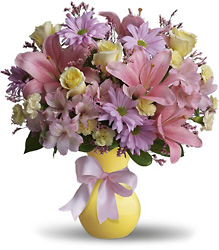 Teleflora's Simply Sweet-Pastel Vase from Olney's Flowers of Rome in Rome, NY
